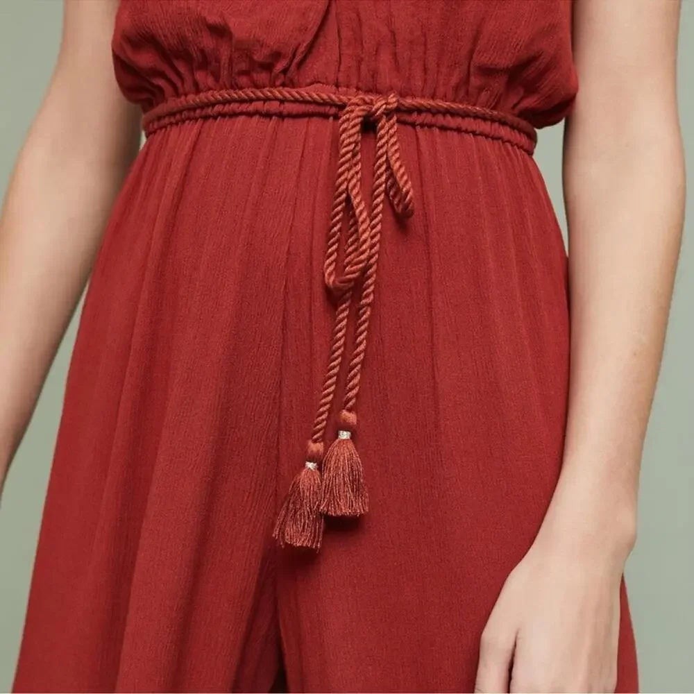 Anthropology Elevenses Burnt Orange North Beach Jumpsuit NWT - Picture 4 of 16